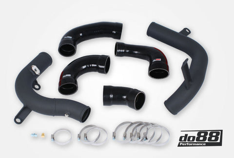 VAG 1.8 / 2.0 TSI MQB OEM IC Pressure pipes Black, Black hose, Not 7-Speed DSG
