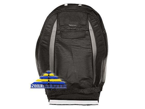 Leather Seat Cover B46 Black/Grey Front RH Passenger Side Backrest OEM SAAB-12772766-NordicSpeed