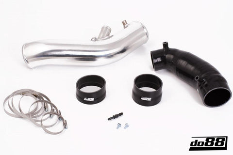 SAAB 9-3 2.8T V6 06-11 Inlet pipe with Black hoses-IR-100S-NordicSpeed