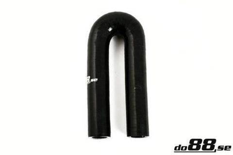 Silicone Hose Black 180 degree 0,43'' (11mm)-SB180G11-NordicSpeed