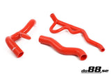 Volvo 700/940 Turbo Coolant hoses Red-NordicSpeed