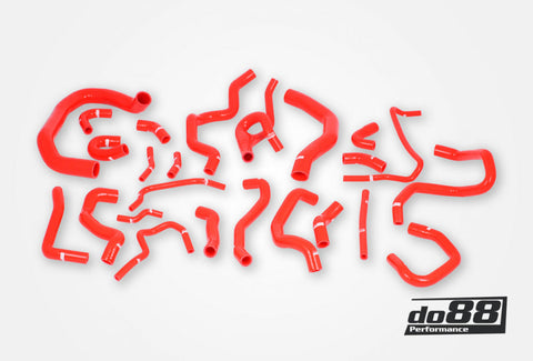 AUDI SEAT SKODA VW 1.8 / 2.0 TSI (MQB) Coolant hoses (24 pcs) Red
