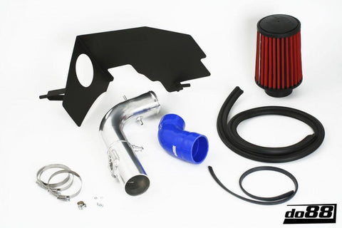 SAAB 9-3 2.0T 2003- Turbo intake system with filter, blue hose-IR-110B-Filter-NordicSpeed