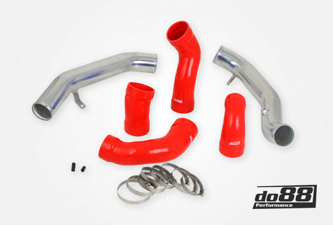 Volvo S60 V60 XC60 V70 XC70 S80 3.0L T6 Pressure pipes with Red hoses