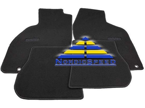 Floor Mat Set "SAAB" Black 3D/5D OEM SAAB-32016227-NordicSpeed