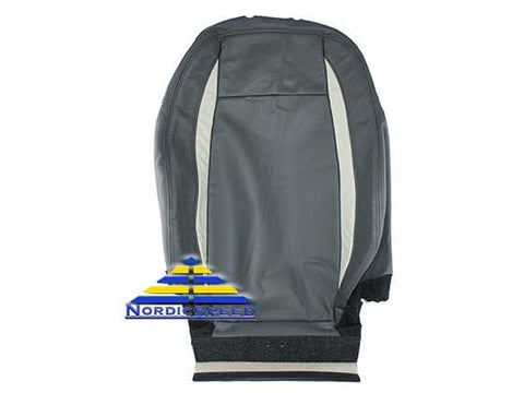 Leather Seat Cover K09 Grey/White Front RH Passenger Side Backrest OEM SAAB-12760240-NordicSpeed