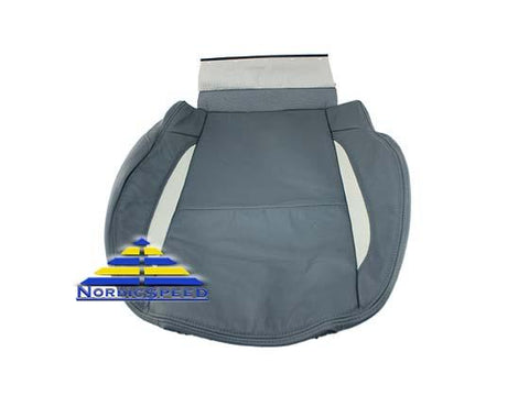Leather Seat Cover K09 Grey/White Front RH Passenger Side Bottom OEM SAAB-12760248-NordicSpeed