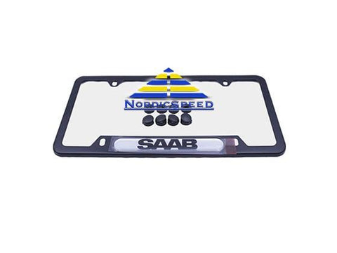 License Plate Frame Black OEM SAAB-0250381-NordicSpeed