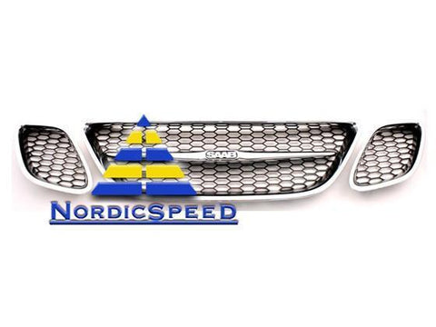 Maptun Performance 3-Piece Chrome/Black Mesh Grille 03-07-05-797990C-NordicSpeed