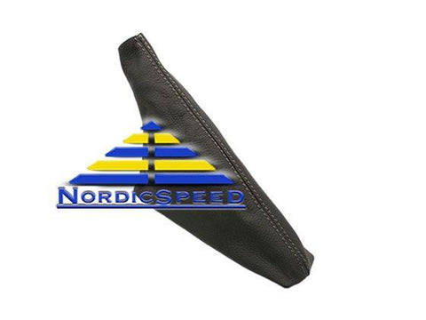 Performance Parking Brake Handle Leather Boot Black-SA-046-NordicSpeed