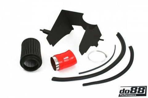 SAAB 9-3 2.8T V6 06-11 Intake system with filter, red hose-LF-100R-Filter-NordicSpeed