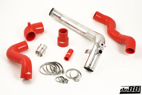 SAAB 9-3 99-02 T7 Pressure pipe with Red hoses-PP-03-og93R-NordicSpeed