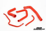 SAAB 9000 Turbo 86-90 Coolant hoses Red-NordicSpeed