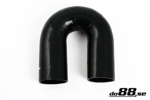 Silicone Hose Black 180 degree 3,5'' (89mm)-SB180G89-NordicSpeed