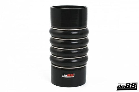 Silicone Hose Black 4-Humps 3,5'' (89mm)-SCAC89-NordicSpeed
