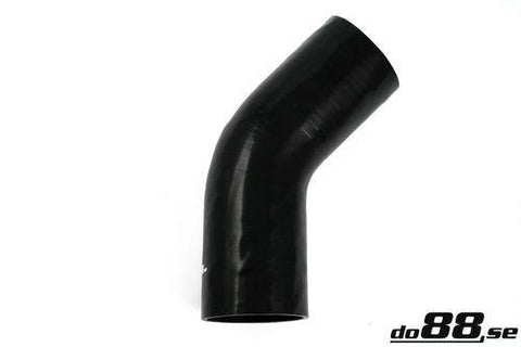 Silicone Hose Black 45 degree 4'' (102mm)-SB45G102-NordicSpeed