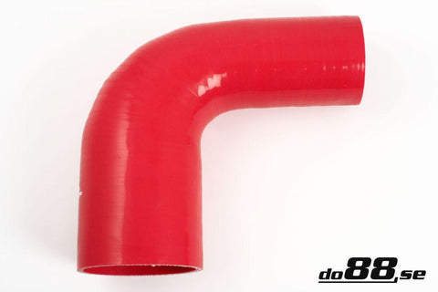 Silicone Hose Red 90 degree 3 - 4'' (76 - 102mm)-RBR90G76-102-NordicSpeed