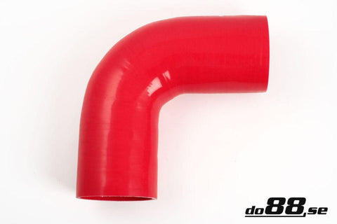 Silicone Hose Red 90 degree 3,5'' (89mm)-RB90G89-NordicSpeed