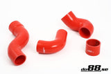 Volvo 700/900 Turbo (w.o AC) Pressure hoses Red-NordicSpeed