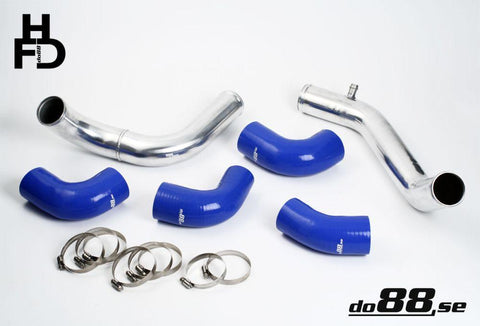 Volvo 7/940 Turbo Center Connection pipe kit ,blue hoses ,3'' throttle body-TR-940-B-76-NordicSpeed