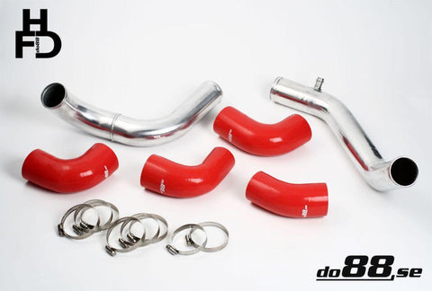 Volvo 7/940 Turbo Center Connection pipe kit ,red hoses ,3'' throttle body-TR-940-R-76-NordicSpeed