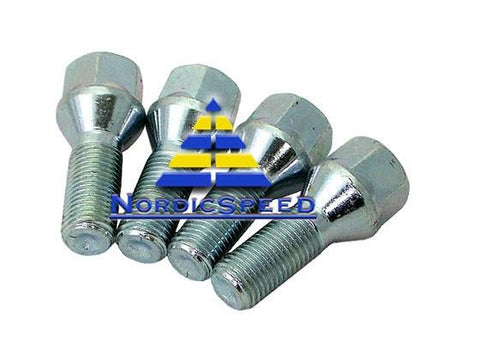 Wheel Lug Bolts Chrome OEM Style Set of 4-4645149A-4-NordicSpeed